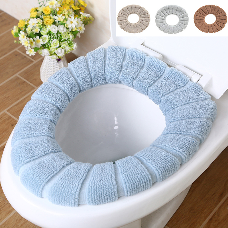 1pcs Toilet Seat Cover Soft Warm Washable Household Decor Lid Accessories Universal Size 6 Colors To Choose Alitools - Toilet Seat Lid Cover Sizes
