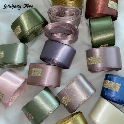 40mm Satin Ribbons Gift Wrapping Christmas Party Decoration Single Sided RosePink Polyester Tape DIY Handmade Supplies Scrapbook ► Photo 1/6