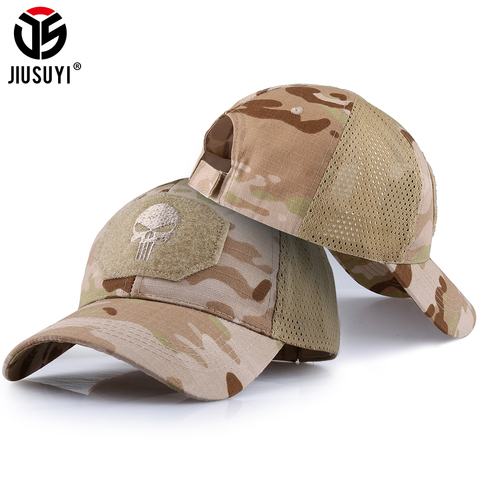Military Skull Baseball Caps Ghost Camouflage Tactical Army Combat Paintball Adjustable Cap Classic Snapback Sun Hat Men Fashion ► Photo 1/6