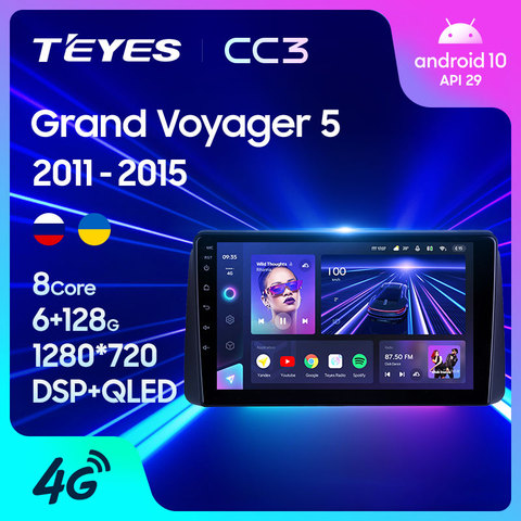 TEYES CC3 For Chrysler Grand Voyager 5 2011 - 2015 Car Radio Multimedia Video Player Navigation stereo GPS Android 10 No 2din 2 din dvd ► Photo 1/1