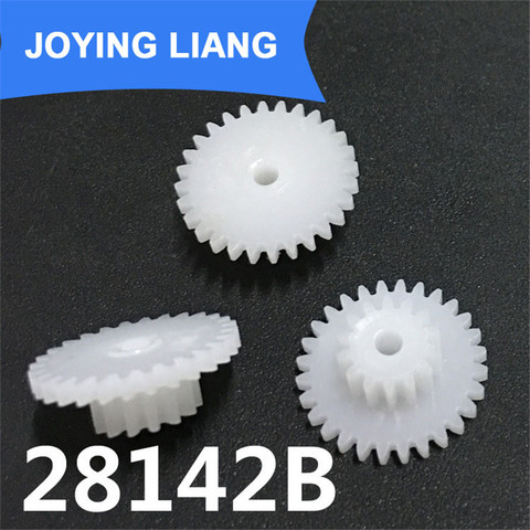 28142B 0.5M Plastic POM Gear Diameter 15mm 28 Teeth 14 Teeth Double Layer Gear 2.05mm Hole DIY Toy Parts Accessories ► Photo 1/1