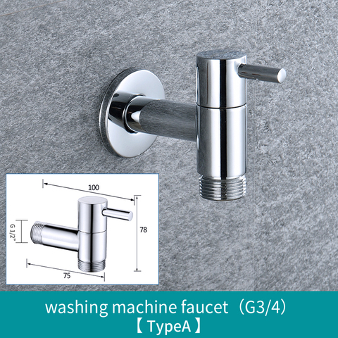 Wall Mounted Small Tap Decorative Garden Faucet Long Washing Machine Water Tap Basin Bibcock Taps ► Photo 1/6