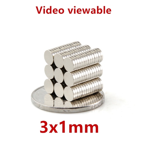 500/1000/2000pcs  3 x 1mm Powerful Super Strong Rare Earth Neodymium Disc Magnets 3x1 mm n35 Small Round Magnet 3*1 ► Photo 1/4