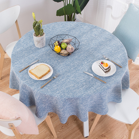 RZCortinas Table Cloth Round Wedding Party Table Cover Cotton Linen Tablecloth Nordic Tea Coffee Tablecloths Home Kitchen Decor ► Photo 1/5
