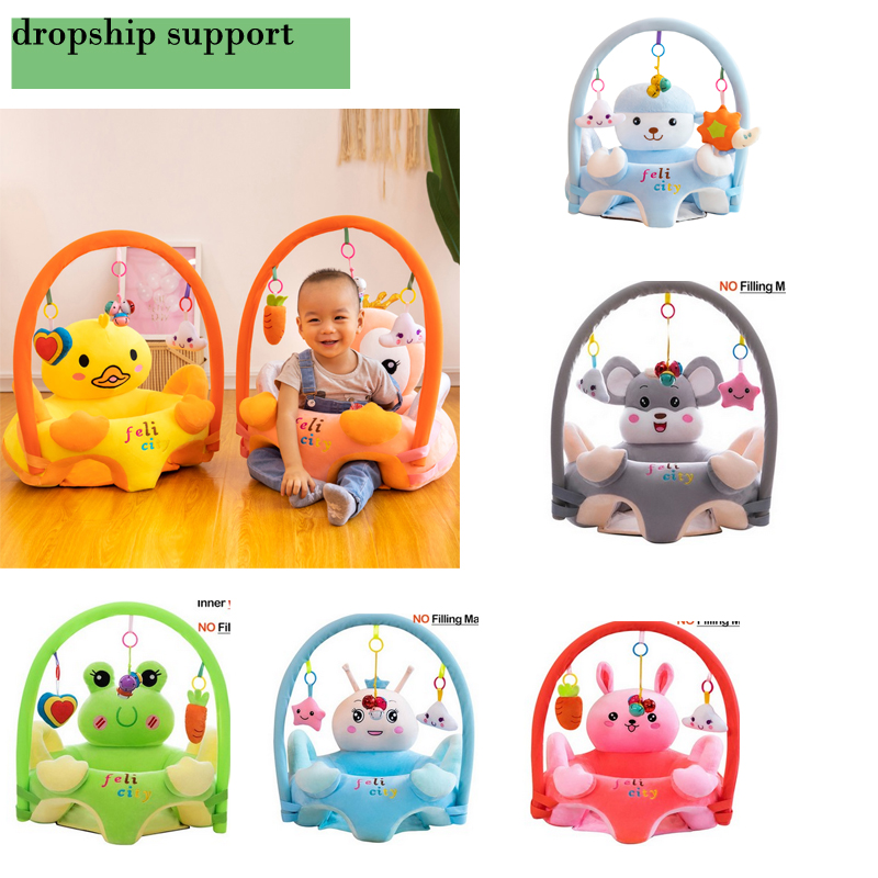 Portable Infants Sofa Support Seat Cover Baby Plush Chair Learning To Sit #S5 