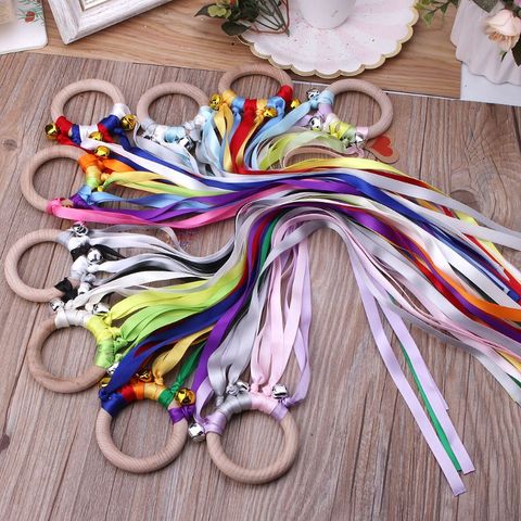 Montessori Style Sensory Toy BPA-free Non-toxic Baby Ribbon Ring Newborns Upwards Develop Colour Recognition Sensory Toy ► Photo 1/6