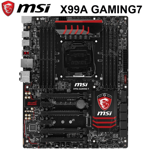 MSI X99A GAMING 7 Motherboard Intel X99 LGA 2011-V3 DDR4 128GB PCI-E 3.0 USB3.0 M.2 Desktop MSI X99 Mainboard X99 LGA 2011-V3 ► Photo 1/5