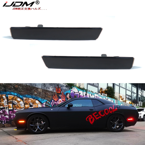 iJDM Front Amber Rear Red LED Side Marker Light For 2015-2022 Dodge Challenger Side Marker Lights,Replace OEM Sidemarker Lamps ► Photo 1/6