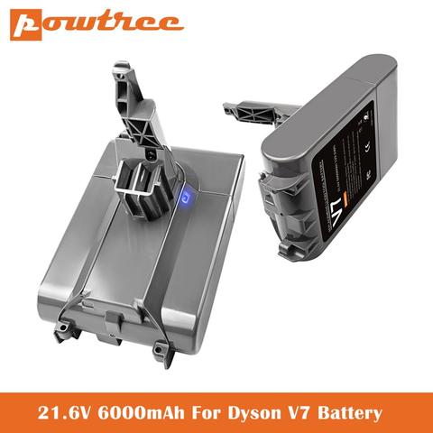 6000mAh 21.6V For Dyson V7 Motorhead Animal Trigger HEPA Car+Boat Absolute V7 Replacement Battery Handheld Vacuum Cleaners L50 ► Photo 1/5