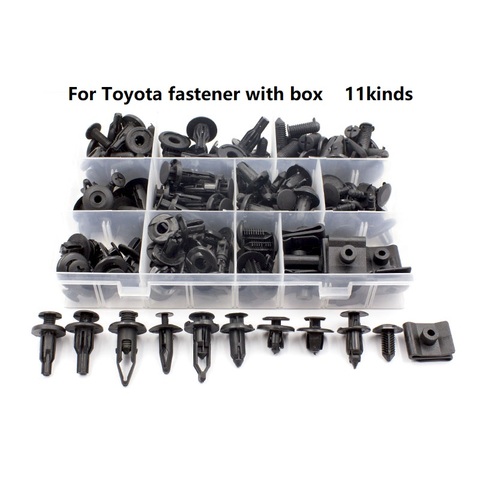 Universa for Toyota Sets Box Auto Plastic Bumper Fender trunk Retaining Clip Black Push in Fastener Rivet ► Photo 1/6