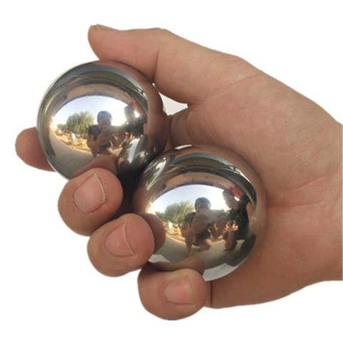 Stainless steel hollow baoding balls with ring tone fitness Chinese health balls hands exercise massage ball 1pair ► Photo 1/4