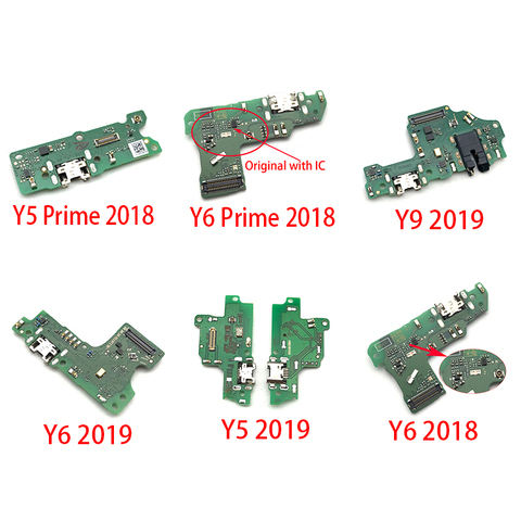 10Pcs/Lot, Dock Connector Micro USB Charger Charging Port Flex Cable Microphone Board For Huawei Y6 Y7 Y9 Y5 Prime 2022 ► Photo 1/1