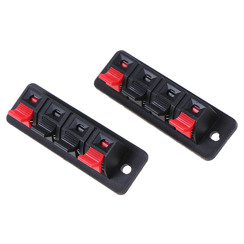 2 Pcs/lot Hot 4 Positions Connector Terminal Push In Jack Spring Load Audio Speaker Terminals Breadboard Clip ► Photo 1/6