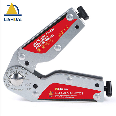 LISHUAI New 15-210 degree On/Off Adjustable Angles Welding Magnet/Switchable Neodymium Magnetic Welding Holder S/L Size ► Photo 1/6