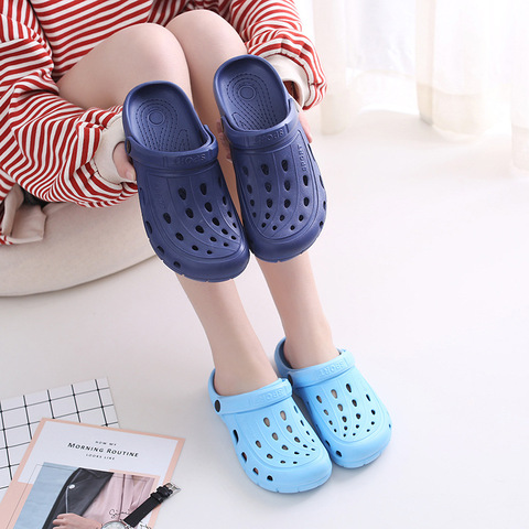 Summer Women Slippers Garden Shoes Unisex Clogs Quick Dry Pool Sandals EVA Flip Flops Bathroom Home Slippers Lovers Beach Shoes ► Photo 1/1