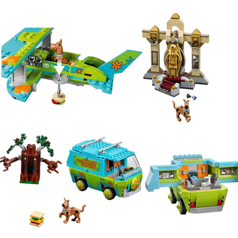 Scooby Doo Figures Mystery Plane Adventures Building Blocks Bricks 127 pcs Toy 