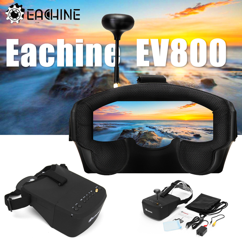 Eachine EV800 4 Step Get 5 Inches 800x480 Screen Monitor FPV Goggles 5.8G 40CH Raceband Auto-Searching Built- in Battery ► Photo 1/6