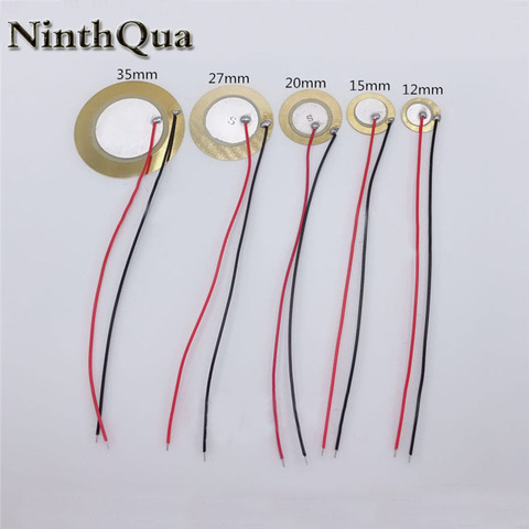 2Pcs Piezoelectric Piezo buzzer Ceramic Wafer Plate Dia 12/15/20/27/35mm For Buzzer Loudspeaker ► Photo 1/2