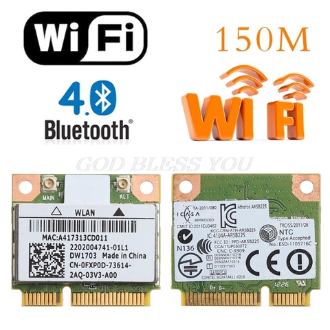 Bluetooth V4.0 Wireless Mini PCI-Express Card For Atheros AR5B225 DELL DW1703 Drop Shipping ► Photo 1/5