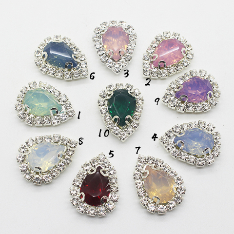 The New 10Pcs/Lot 17*21mm Diy Rhinestone JewelryResin mix  Accessories For Hand Made New Fashion Shiny Cabochon Setting Supplies ► Photo 1/5