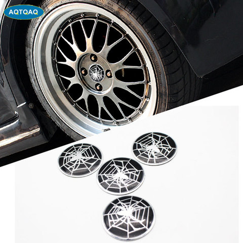 4pcs/Set 58mm Spider Car Steering Wheel Badge Center Hub Sticker for Hub Cap Emblem Car Styling ► Photo 1/6