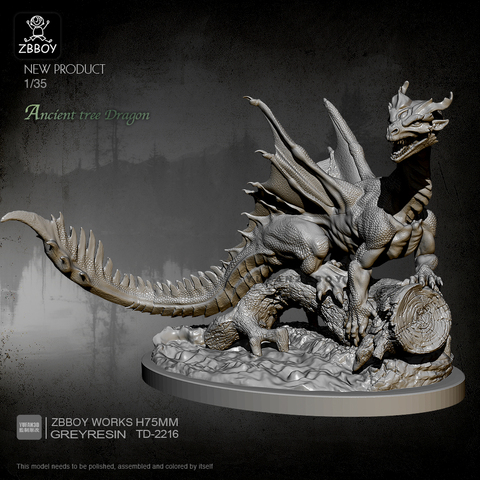 Resin kit tree dragon model self-assembled TD-2216 ► Photo 1/6