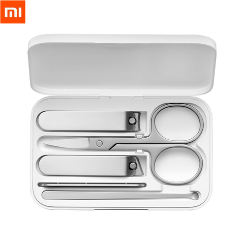 Xiaomi Mijia 5pcs Stainless Steel Nail Clippers Set Trimmer Pedicure Care Clippers Earpick Nail File Professional Beauty Trimmer ► Photo 1/6