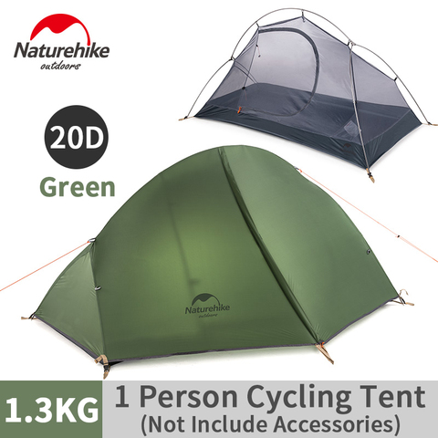 Naturehike Outdoor Ultralight Cycling Tent 20D Double Layer Rainproof Windproof Portable Single Tent Travel Camping With Mat ► Photo 1/6