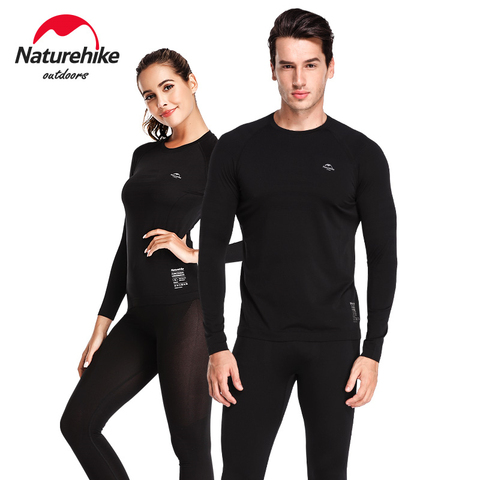 Naturehike Men Women Ultra Soft Winter Quick Dry Base Layering Set Microfiber Fleece Thermal Underwear Long Johns Set ► Photo 1/6