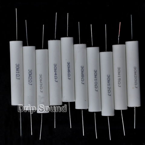 2pcs 3Ohm-40Ohm 30W Speaker Frequency Divider Audio Stereo Crossover Ceramic Resistance Cement Resistor ► Photo 1/6