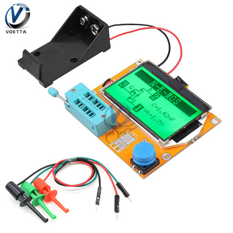 LCR-T4 Mega328 Digital Transistor Tester Diode Triode Capacitance LCR T4 Meter 12864 9V LCD Screen For MOSFET/JFET/PNP/NPN ► Photo 1/6