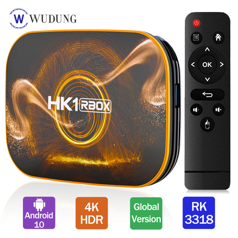 2022 new HK1 RBOX R1 Smart TV Box Android 10 4GB 64GB Rockchip RK3318 USB3.0 VS HK1 H96 Max TV box only No app included ► Photo 1/6