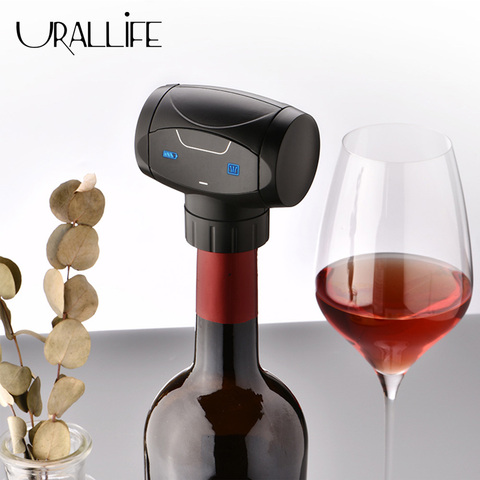 Urallife Electric Wine Stopper Smart Vacuum Preservation Saver Automatic Wine Sealed Cork Stopper Portable Wine Stopper Bar Tool ► Photo 1/6