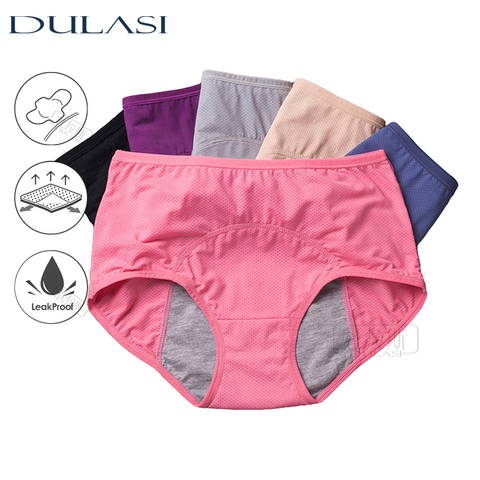 3Pcs Menstrual Period Cotton Underwear Women Leak Proof