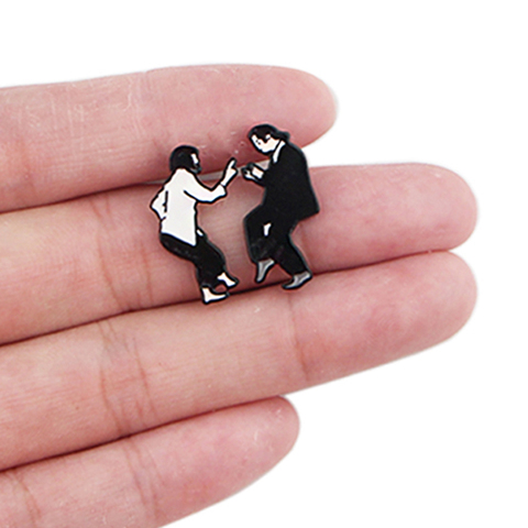 DZ958 Classic Movie Pulp Fiction Earring for women Stainless steel Earring Enamel Art Stud Earrings Gifts Girl ► Photo 1/6