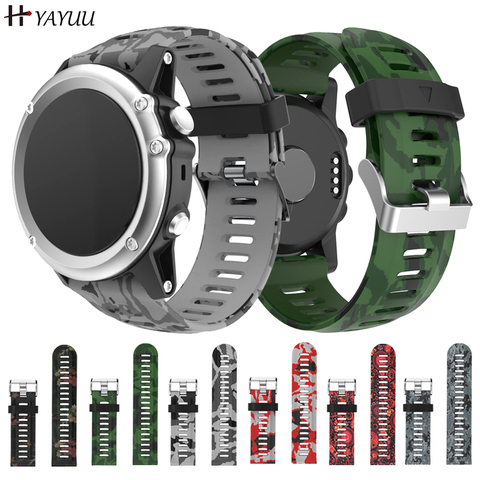 Yayuu Silicone Printing Watch Band for Garmin Fenix6X/Fenix 3/Fenix 3 HR/Fenix 5X/5X Plus/Descent MK1 Replacement Watch Strap ► Photo 1/6