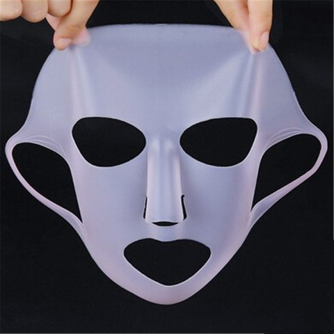 1PC Reusable Silicone Face Skin Care Mask Cover for Sheet Mask Prevent Evaporation Steam Reuse Waterproof Pink/White Beauty Tool ► Photo 1/3