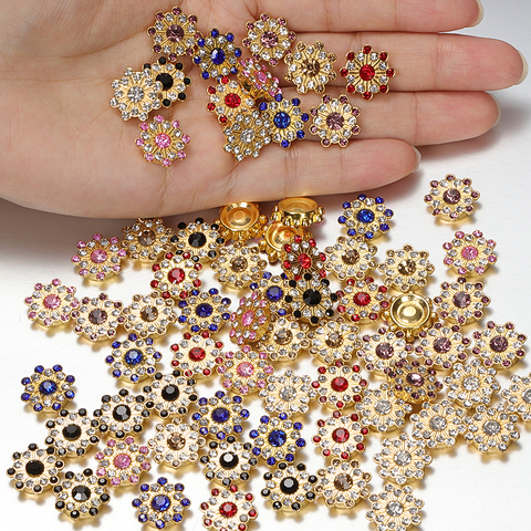 50/100pcs 14mm Cabochons Rhinestone for DIY Jewelry Making Luxury Colorful Glass Crystal Patch For Handmade Clothes Accessories ► Photo 1/6