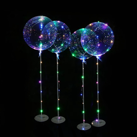Handle Led Balloon With Sticks Luminous Transparent Helium Bobo Ballons  Wedding Birthday Party Decorations Kid LED Light Balloon - Price history &  Review, AliExpress Seller - CYZQ Official Store
