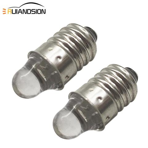 2pcs E10 LED Flashlight Bulb Lamp 3V 12V Led Bulb Replacement Flashlight Torch bulb 3 Volt Screw bulb ► Photo 1/6