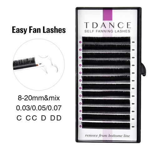 TDANCE Easy  fanning Fast Fan Blooming   Eyelash Extensions  Individual Lashes Automatic High Quality   Flowering Volume Eyelash ► Photo 1/6