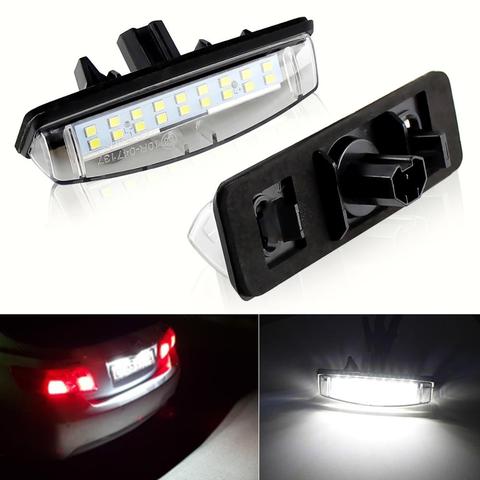 2Pcs CanBus LED License Plate Lights For Toyota Camry/Aurion Avensis Verso Echo Prius LEXUS  Is200 / Is300 1999~2005 Number Lamp ► Photo 1/6