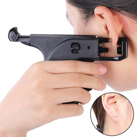 No Pain Professional Safety Ear Piercing  Tool Double Pistol Plug Stud Earrings Tool Ear Piercing Body Jewelry 1pc ► Photo 1/6