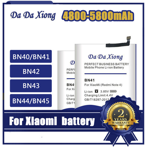 5800mAh Battery For Xiaomi Redmi 5 plus 4 Pro/Note 4 4X /Mi 4/Note 5/Note 2 BN40 BN41 BN41 BN42 BN43 BN44 BN45 Batteries ► Photo 1/6