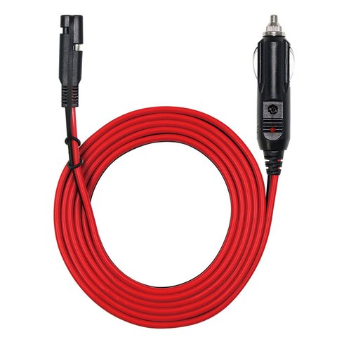 5FT SAE to Male Cigarette Lighter Male Plug Cable Adapter with SAE Quick Release Connector 17 AWG Extension Cable with LED Light ► Photo 1/6