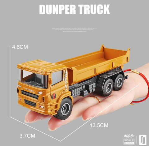 High-quality simulated alloy engineering truck,1:60 dump truck model, dump truck toy,free shipping ► Photo 1/5