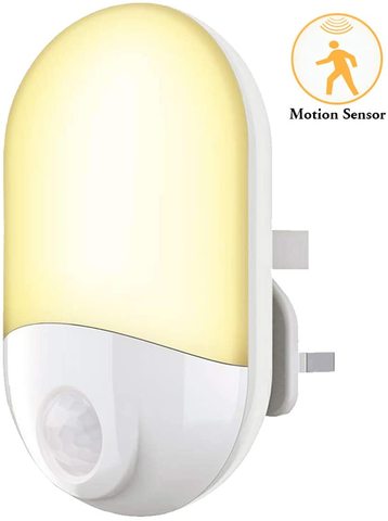 LED Night Light Infrared Remote Control Body Motion Sensor Auto On/Off Wall Lamp For Baby Kids Bedroom Socket EU/US Plug 90-260V ► Photo 1/6