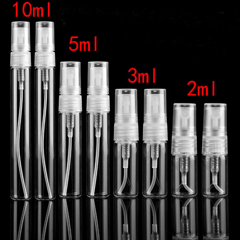 2ml 3ml 5ml 10ml Clear  empty Glass Spray Bottle Sample Glass Vials Portable Mini Perfume Atomizer refillable ► Photo 1/6