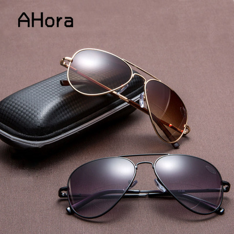 Ahora Alloy Bifocal Sun Reading Glasses Men Fishing Shade Sunglasses Prebyopia Spectacles Reader Unisex +1.0+1.5...+3.5 ► Photo 1/6