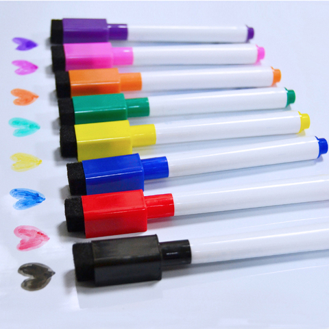 YIBAI 8Pcs Magnetic Whiteboard Pen,Drawing and Recording Magnet Erasable Dry White Board Markers For Office School Supplies ► Photo 1/6